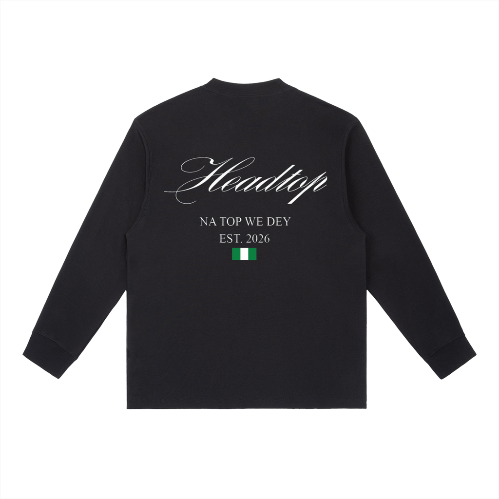 Nigeria "Na Top We Dey" long sleeve black