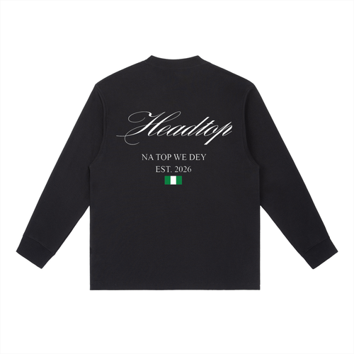 Nigeria "Na Top We Dey" long sleeve black